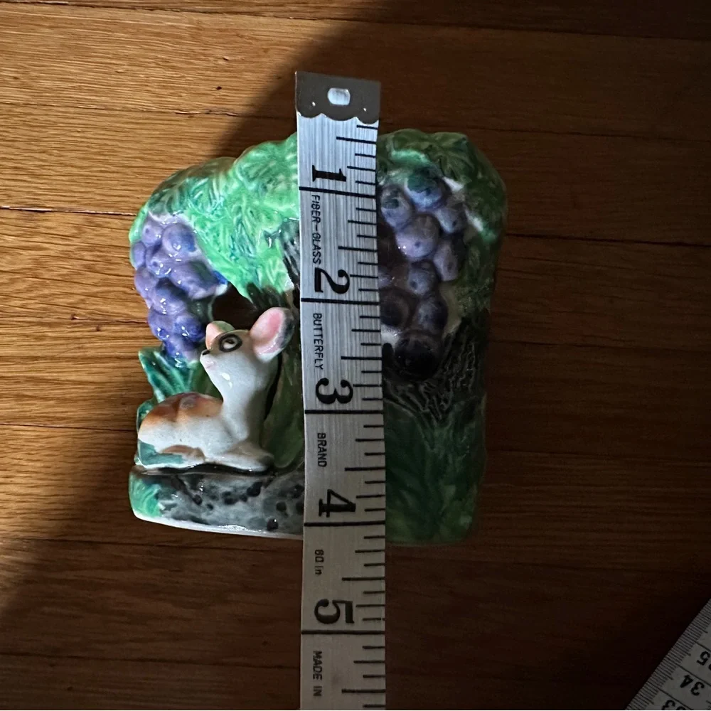 Vintage Kitschy Eyeliner Deer Ceramic Planter